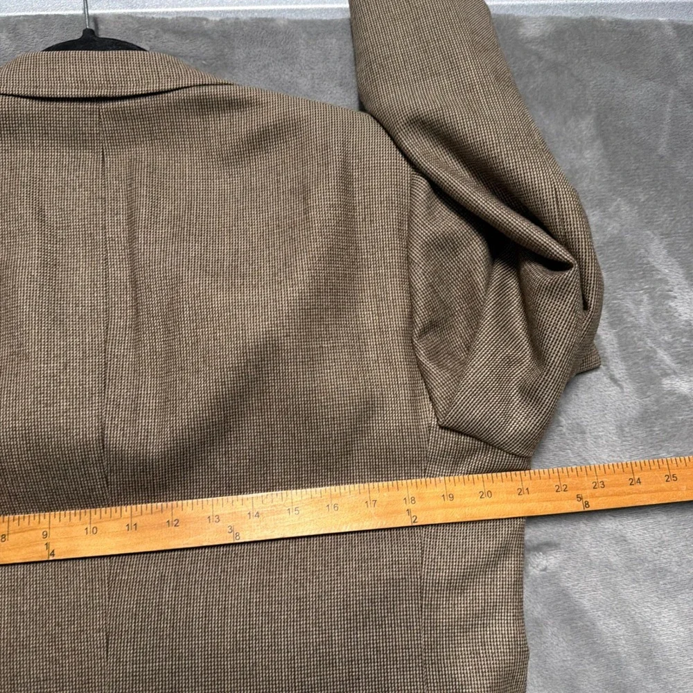 Aquascutum‎ Blazer Sport Coat Mens Brown Wool Tweed England Vintage 40 42